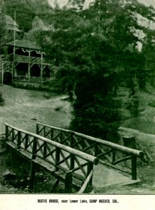 Camp Meeker, California - A Rustic Bridge, new Lower Lake - in 1908