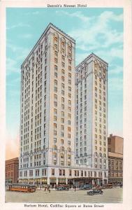 DETROIT MICHIGAN BARIUM HENROSE HOTEL~NOW CADILLAC SQUARE APARTMENTS  POSTCARD