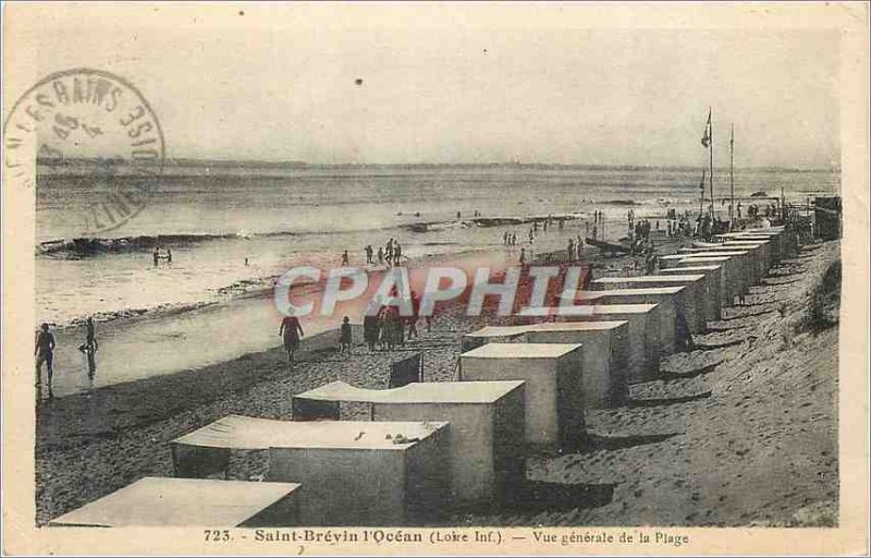 Postcard Old Saint Brevin L Ocean Loire Inf General view of the Beach