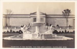 Ohio Cleveland Fountain Of The Waters The FIne Arts Garden Real Photo