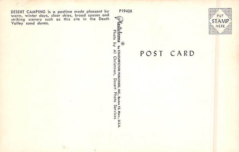 Desert Camping Death Valley National Monument CA