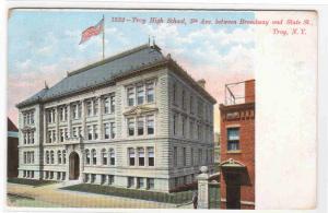 Troy High School Troy New York 1907 postcard