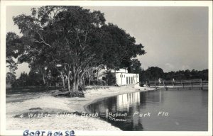 Babson Park FL Webber College Beach c1940s Real Photo Postcard