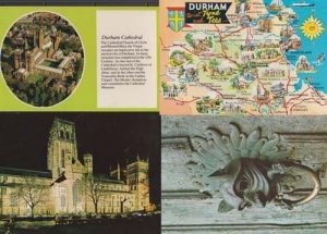 Durham Cathedral Knocker At Night College Map 4x Northumberland Mint Postcard s