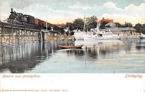 Hamnen med jarnvagsbron Linkoping Unused 
