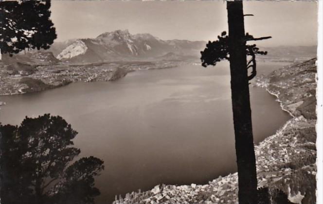 Switzerland Beatenberg am Niederhorn Thunersee mit Spiez und Merlingen 1951 P...