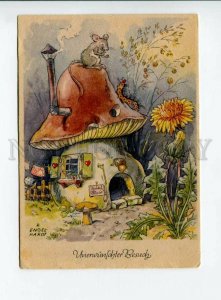 3164075 MUSHROOM House MOUSE Acorn by ENGELHARDT vintage PC