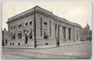 Allentown Pennsylvania~Post Office~Man & Boy on Sidewalk~1912