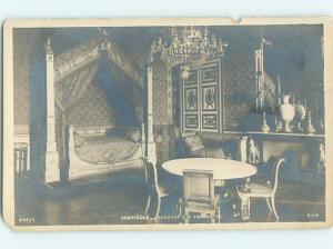 Pre-1907 rppc CHANDELIER OVER TABLE Compiegne - Oise Department France HM1651