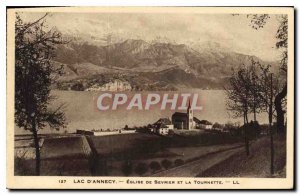 Old Postcard Lake Annecy Sevrier Church and the Spinner