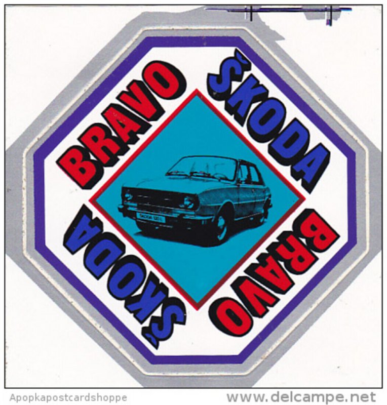 BRAVO SKODA AUTO MANUFACTURING LABEL CZECHOSLOVAKIA