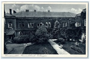 c1940's University Women's Clinic in Erlangen Bavaria Germany Postcard