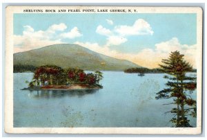 c1920's Shelving Rock And Pearl Point Lake George New York NY Unposted Postcard