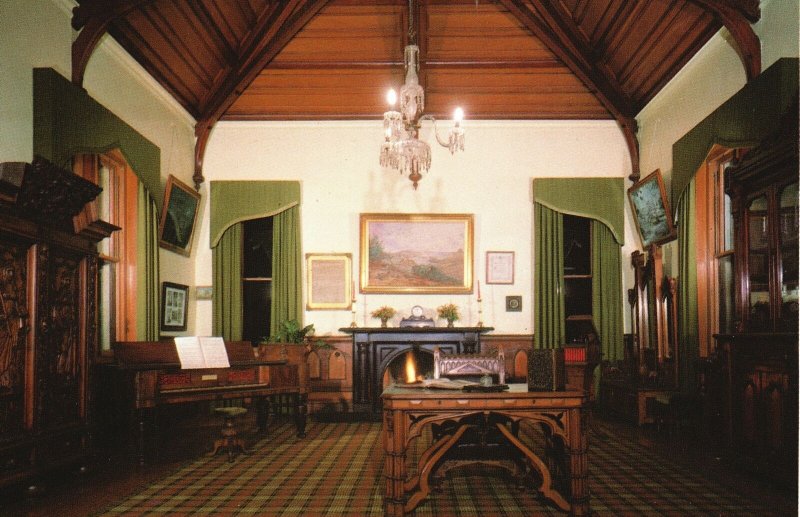 Postcard Larnach Castle Dunedin Australia's Only Castle Gardens Music Room