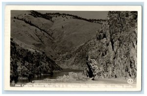 1947 Box Canyon Salmon River N. & S. Highway Grangeville ID RPPC Photo Postcard