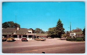 CLAY CENTER, KS Kansas ~ Roadside CEDAR COURT MOTEL  c1960s Cars Postcard