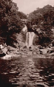 Vintage Postcard Real Photo Inverted Falls Loch Lomond Scotland Invernaid RPPC