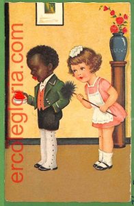 ah2111 - VINTAGE POSTCARD Postal Antigua - Inter racial ROMANCE