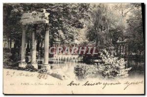 Old Postcard Paris Parc Monceau