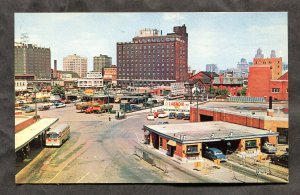 5272 - WINDSOR Ontario 1960s Tunnel Plaza. Bus, Cars