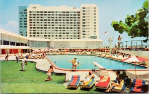 Deauville Hotel Miami Beach FL Florida Pool Golf Unused Vintage Postcard F74 