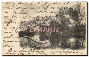 Old Postcard The Seine arm Vaux