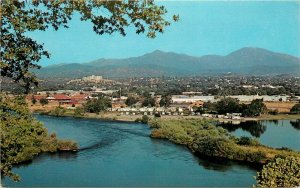 Postcard; Marina Trailer Park on Sacramento River, Park Marina Drive, Redding CA