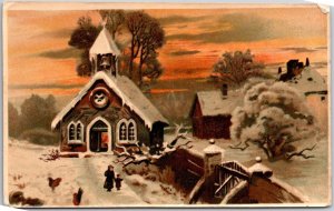 Wishing You Peaceful and Happy Christmas Tide, 1907 Greetings, Holiday, Postcard