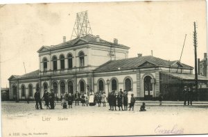 PC BELGIUM, LIER, STATIE, Vintage Postcard (b30055)