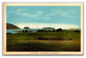 Five Islands Parrsboro Nova Scotia NS Canada UNP WB Postcard S5