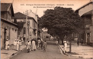 Senegal Dakar Entree du Boulevard Pinet Laprade Vintage Postcard C007