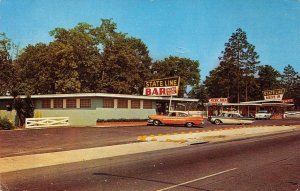 STATE LINE BAR Drive-In Diner ROADSIDE Boulogne, Florida BBQ c1950s Vintage
