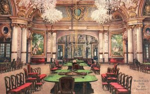 Vintage Postcard 1910's Salle De Jeu Roulette Monte Carlo France FR