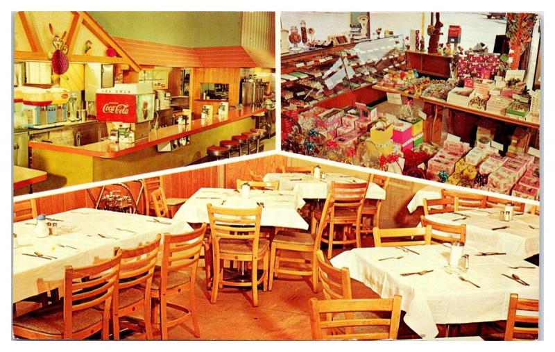 1960s Olympia Restaurant and Candy Shop, Faribault, MN Postcard