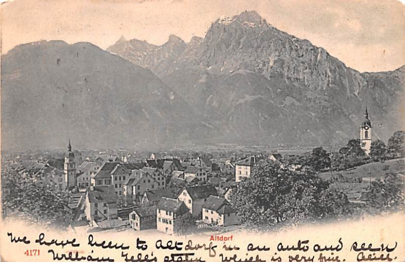 Altdorf Switzerland 1905 Missing Stamp 