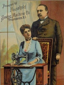 Household Sewing Machine Co. President Cleveland & Wife F79