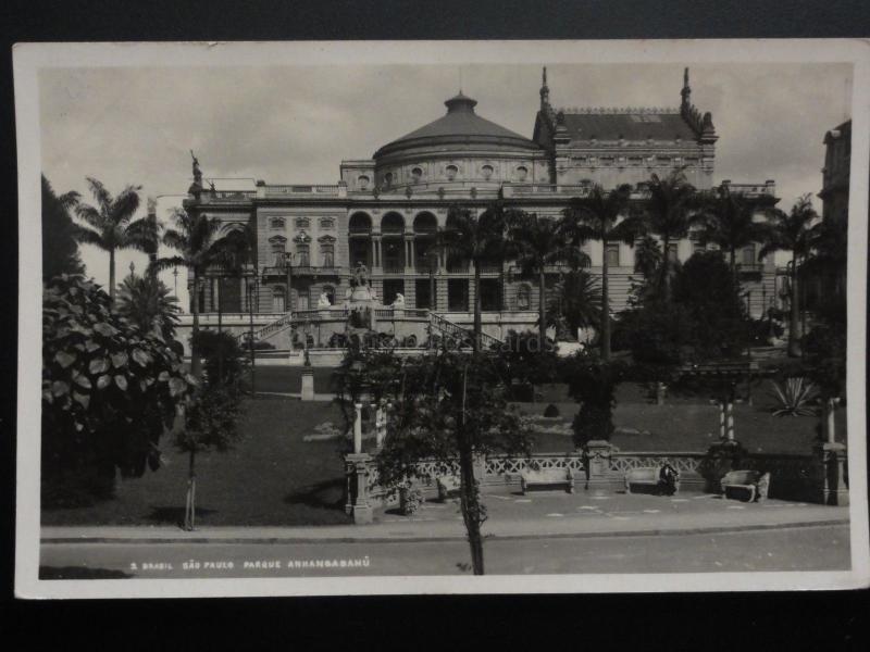 Brazil: São Paulo Parque Anhangabahu, Old RP Postcard