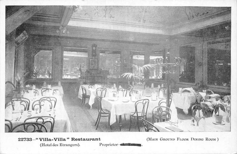 BR65811 villa villa restaurant hotel des etrangers london  uk