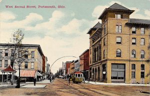 West Second Street Portsmouth, Ohio OH Postcard