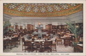 Postcard Marshall Field & Co Store for Men Men's Grill 6th Floor Chicago IL