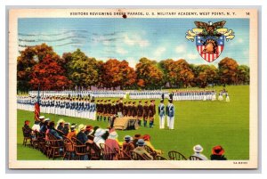 Dress Parade US Military Academy West Point New York NY Linen Postcard N25