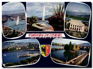 Modern Postcard the aerial Geneva Palais des Nations for the Bay