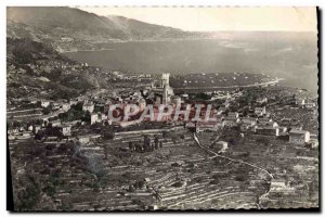 Modern Postcard La Turbie Panoramic view Cap Martin and Bordighera