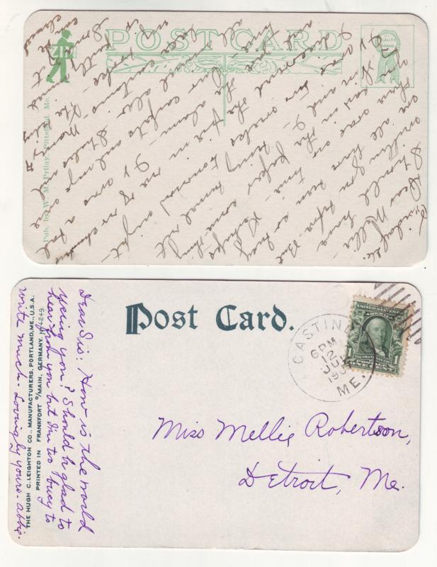 P345 JLs 1907 postcard camden main dyce,s head, sherman point