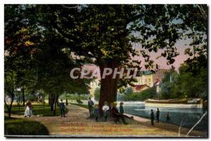 Saarland Saarbrucken Old Postcard Promenade Louis