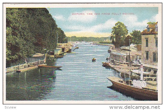 The Isis From Folly Bridge, OXFORD (Oxfordshire), England, UK, 1900-1910s