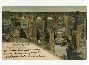 491723 TURKEY SMYRNE Vallon St. Anne aqueducts german post office in turkey