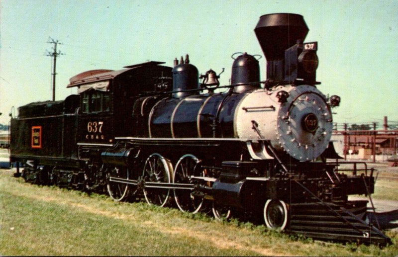 Trains Chicago Burlington and Quincy Ten Wheeler Locomotive #637