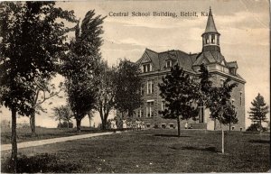 Central School Building, Beloit KS c1908 Vintage Postcard C17