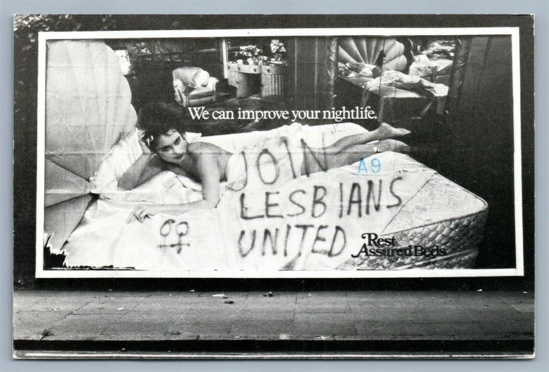 JOIN LESBIANS UNITED 1981 POSTCARD 